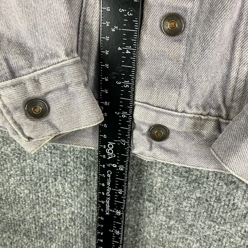 Young‎ Lion Vintage Kids Girls Jean Jacket Size 8 Gray Denim 100% Cotton